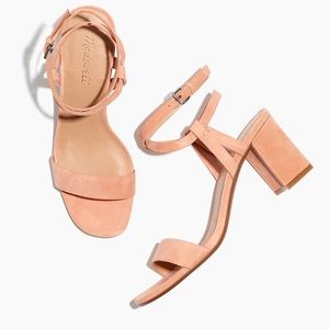 Madewell Loli Ankle-Strap Suede Heeled Sandals in Ground Clay Women’s size 6.5
